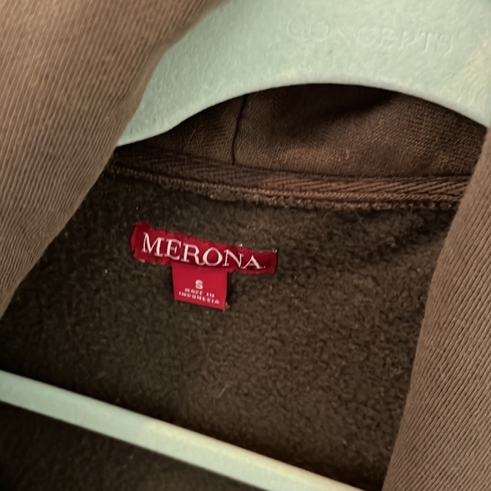 Womens merona army green sweatshirt blazer size S - Picture 2 of 2
